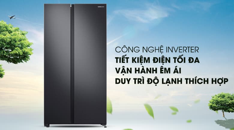 Tủ lạnh Samsung 680L Side by side RS62R5001B4/SV tiết kiệm