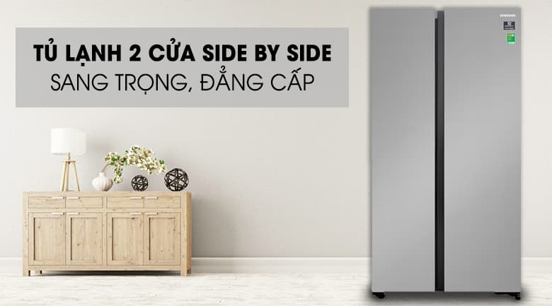 Tủ lạnh Samsung Side by Side Inverter 647 lít RS62R5001M9/SV