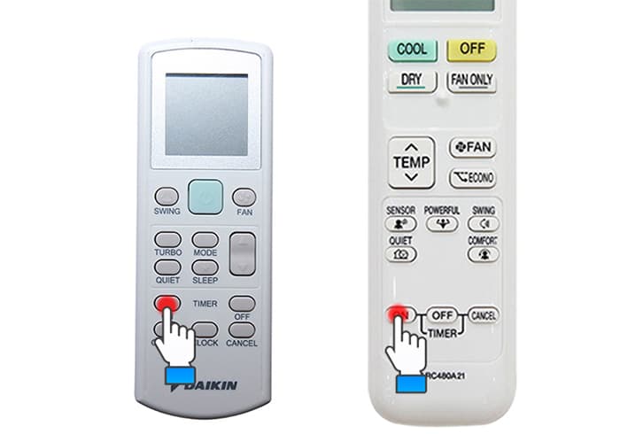 hướng dẫn hẹn giờ trên điều hòa Daikin
