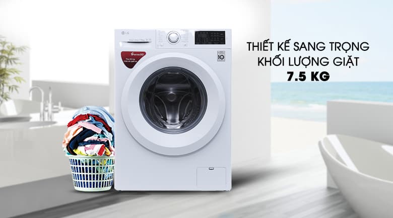 Máy giặt 7.5 kg LG FC1475N5W2 lồng ngang Inverter
