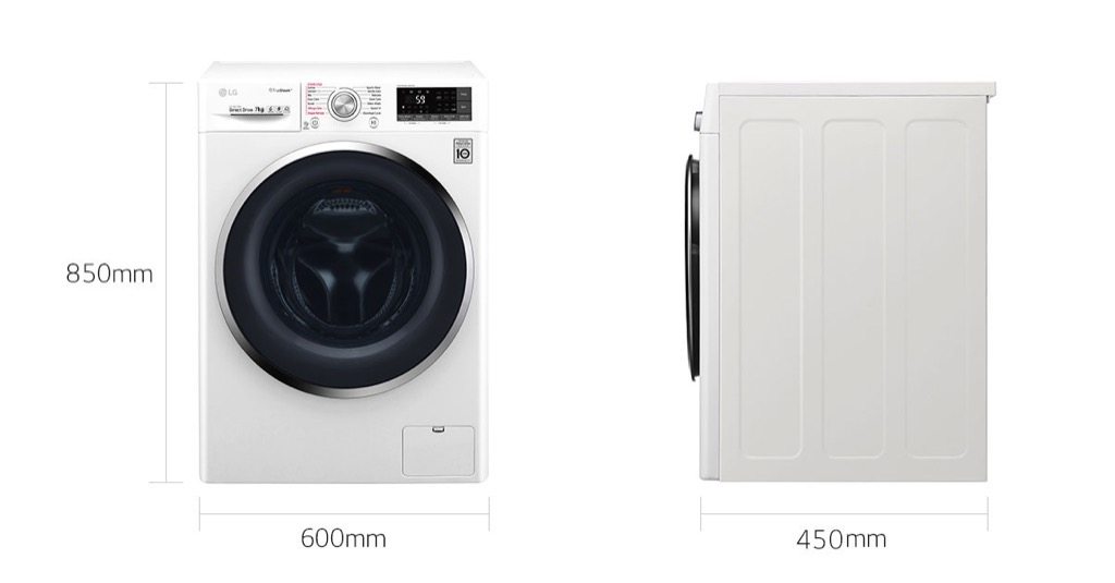 Máy giặt 9kg inverter LG FC1409S3W lồng ngang