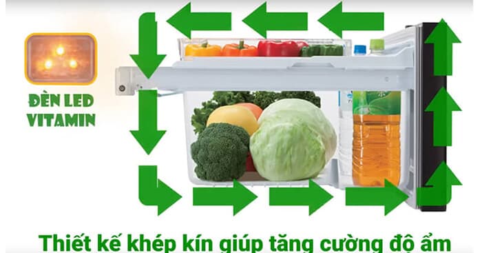 Tủ lạnh Mitsubishi 272 lít inverter MR-CX35EM-BRWV độ ẩm