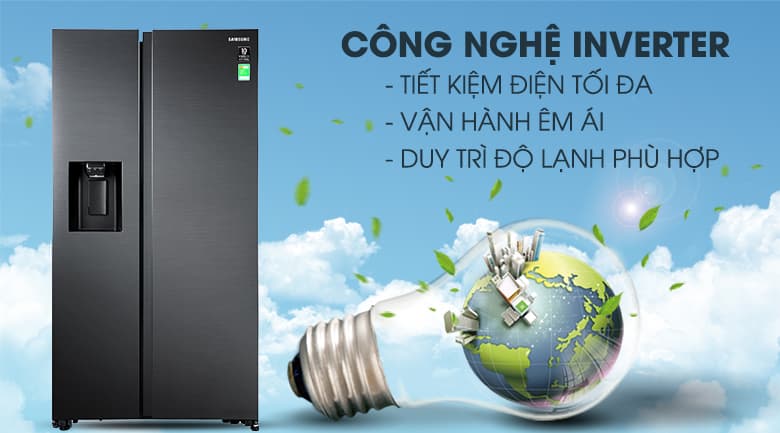 Tủ lạnh Samsung 617 lít Side by Side Inverter RS64R5301B4/SV
