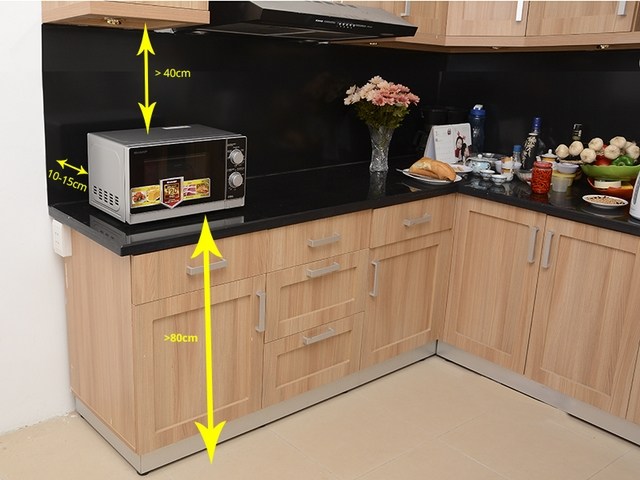 cách đặt lò vi sóng khoa học