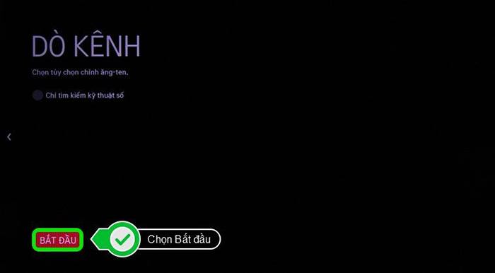 hướng dẫn dò kênh tivi lg bắt đầu
