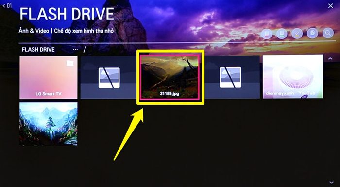 nghe nhạc xem phim trong usb trên smart tivi lg ảnh