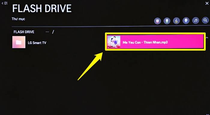 nghe nhạc xem phim trong usb trên smart tivi lg chọn nhạc