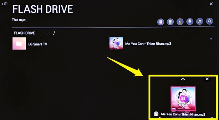 nghe nhạc xem phim trong usb trên smart tivi lg phát nhạc