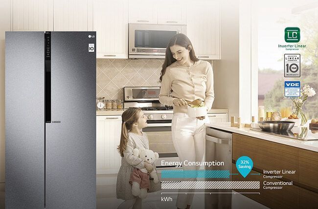 Những ưu điểm nổi bật của chiếc tủ lạnh Side By Side LG GR-B247JDS