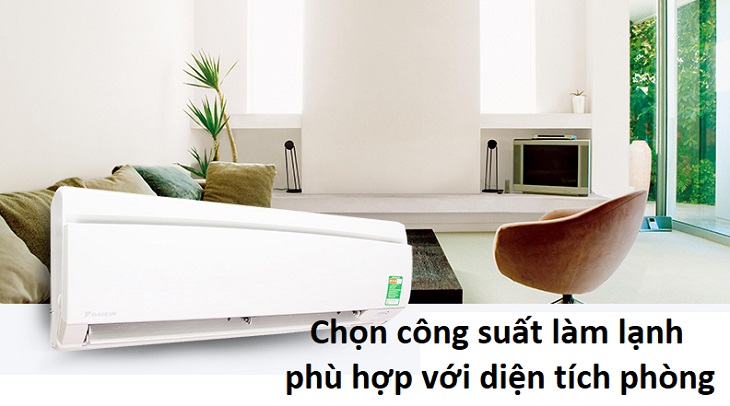 điều hòa thông minh phù hợp diện tích phòng