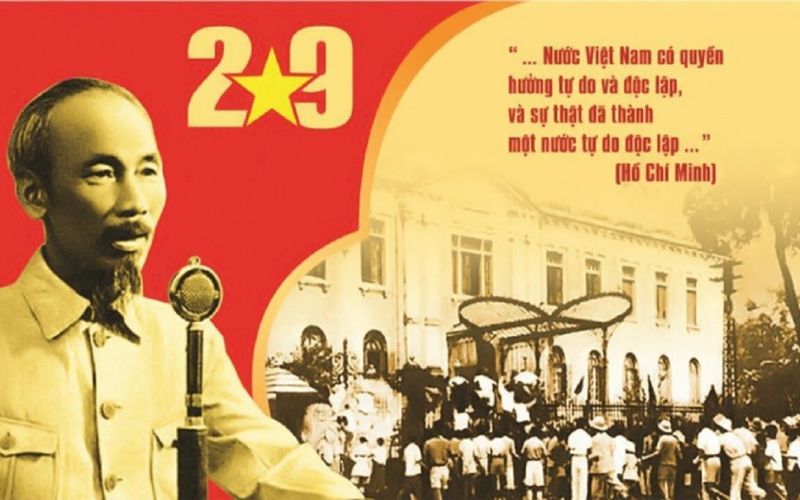 Tại Quảng trường Ba Đình vào ngày 2/9/1945, Chủ tịch Hồ Chí Minh đã công bố Tuyên ngôn Độc lập Tại Quảng trường Ba Đình vào ngày 2/9/1945, Chủ tịch Hồ Chí Minh đã công bố Tuyên ngôn Độc lập