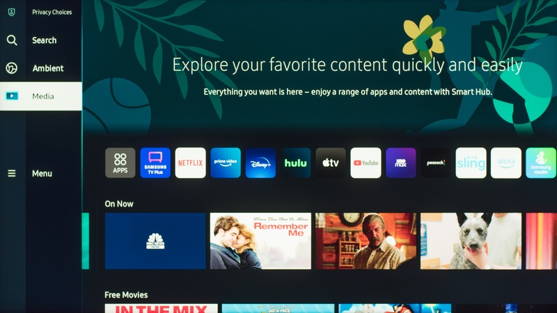 Giao diện tiện lợi là ưu điểm của Tivi Samsung.