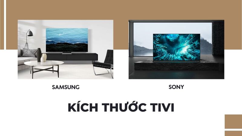 Sony tập trung vào các sản phẩm có kích thước từ 50 inch trở lên, trong khi đó Samsung đa dạng các mẫu mã từ 48 inch tới 85 inch 