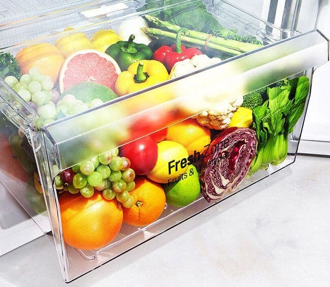 Đánh giá tủ lạnh tủ lạnh Side By Side LG GR-B247JDS 687 lít - ngăn rau cân bằng độ ẩm