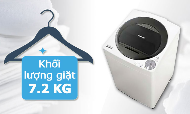 MÁY GIẶT 7.2KG LỒNG ĐỨNG SHARP ES-U72GV-G