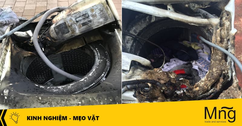 nguyên nhân khiến máy giặt cháy nổ