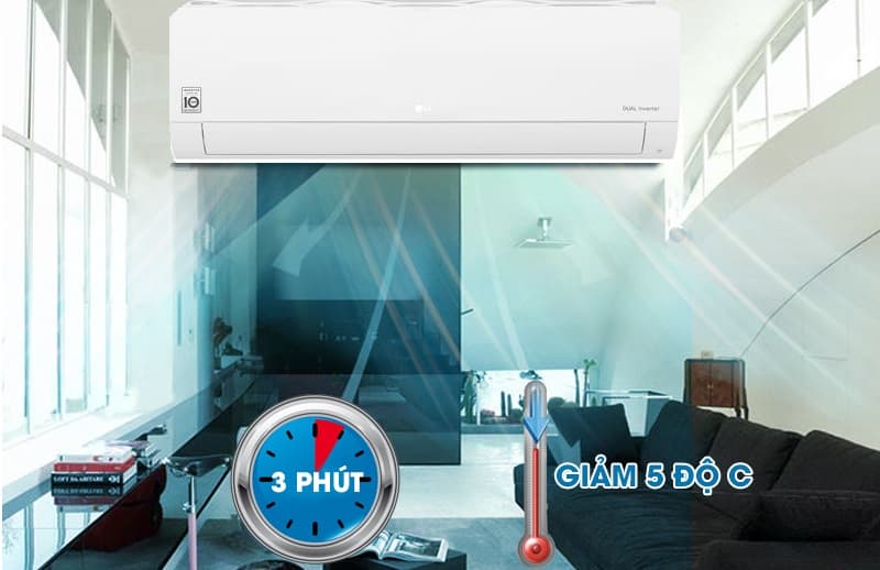 Điều hòa 9000btu LG B10END 2 chiều Inverter
