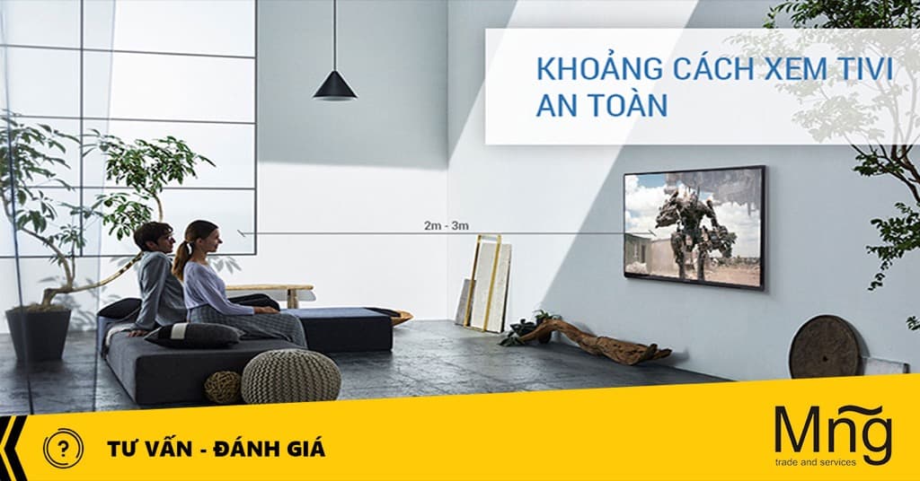 khoảng cách hợp lý khi sử dụng tivi 4k
