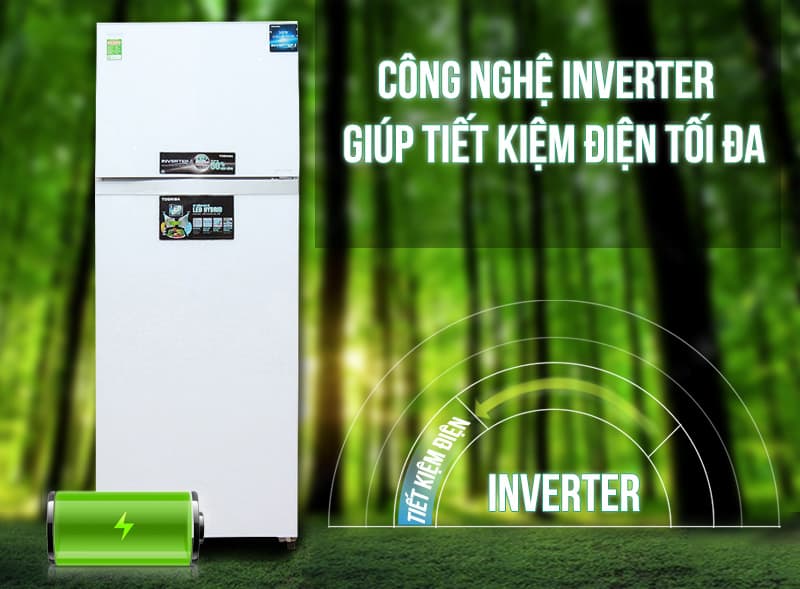 TỦ LẠNH 2 CÁNH TOSHIBA T41VUBZ(DS1), 359L