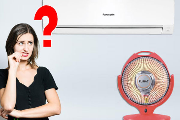 quạt sưởi thường tốn điện hơn điều hòa