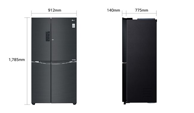 Tủ lạnh LG GR-R247LGB 675 lít Inverter có gì nổi bật? - thiết kế nổi bật