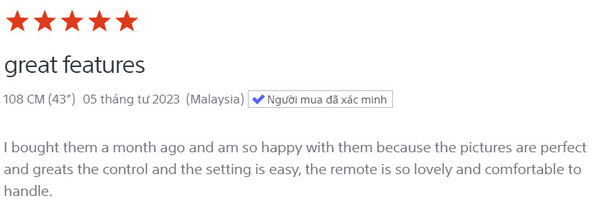 Người dùng tại Malaysia đánh giá sản phẩm sau 1 tháng trải nghiệm