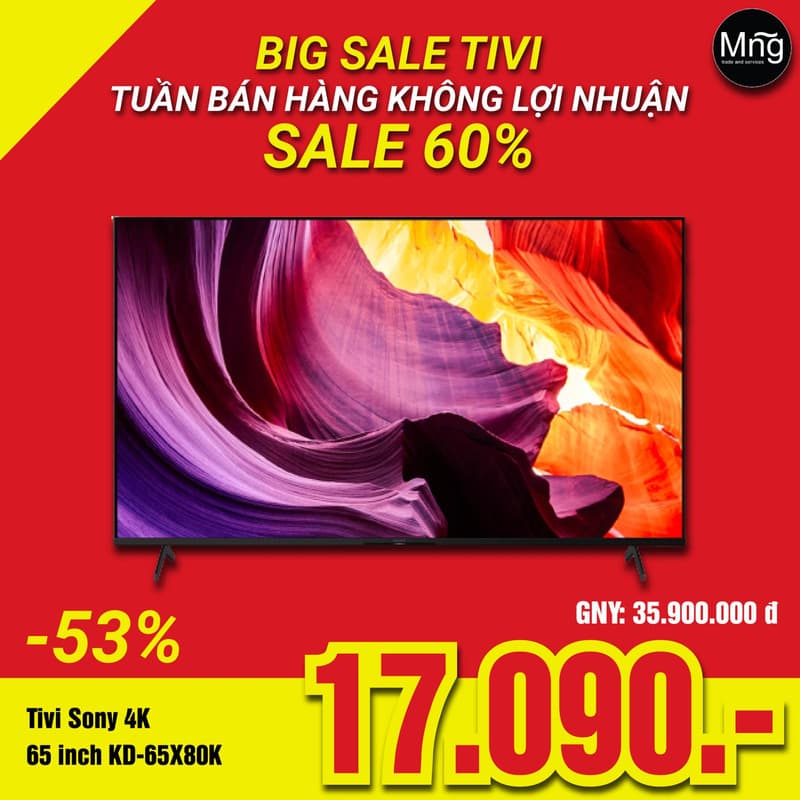 Siêu thị điện máy Mạnh Nguyễn chuyên cung cấp các sản phẩm Tivi Sony - Samsung - LG chất lượng với giá cả ưu đãi