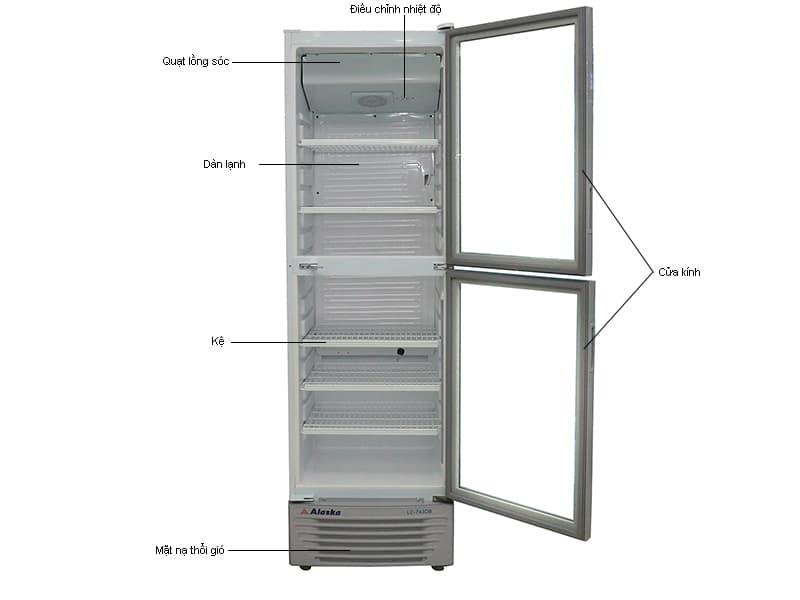 Tủ mát Alaska 450L 2 cửa LC-743DB cấu tạo