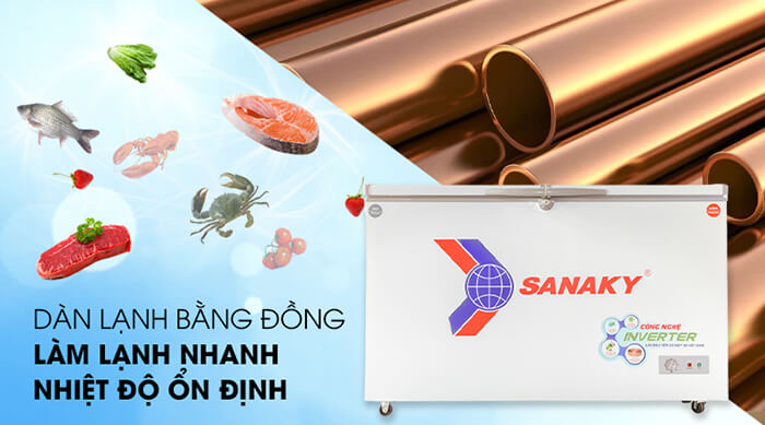 Tủ đông Sanaky 400 lít inverter 2 ngăn VH 4099W3