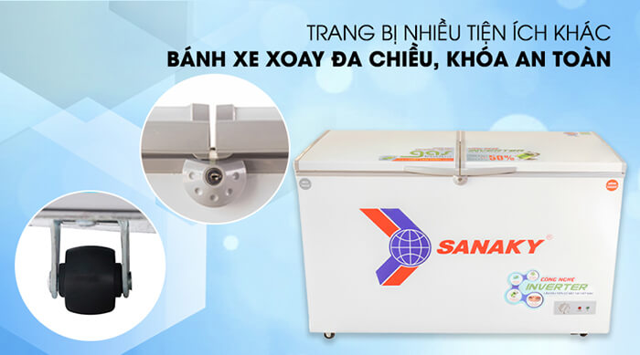 Tủ đông Sanaky 400 lít inverter 2 ngăn VH 4099W3