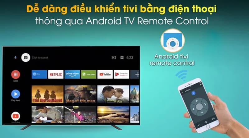 Tivi Sony 55 inch có nhiều tính năng thông minh hỗ trợ người dùng Công nghệ Remote Control trên Tivi Sony 55 inch