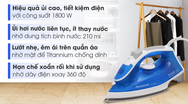 Bàn là hơi nước Panasonic NI-M300TARA Bàn là hơi nước Panasonic NI-M300TARA