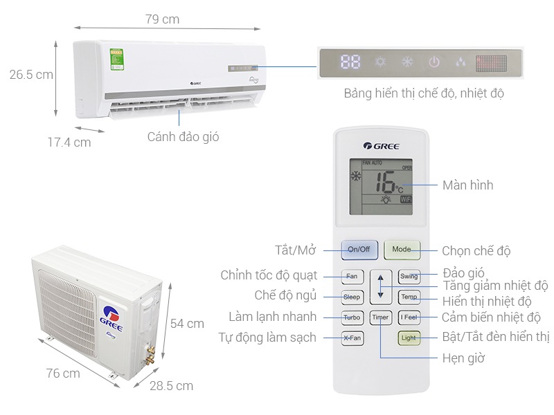 Bảng mã lối điều hòa Gree
