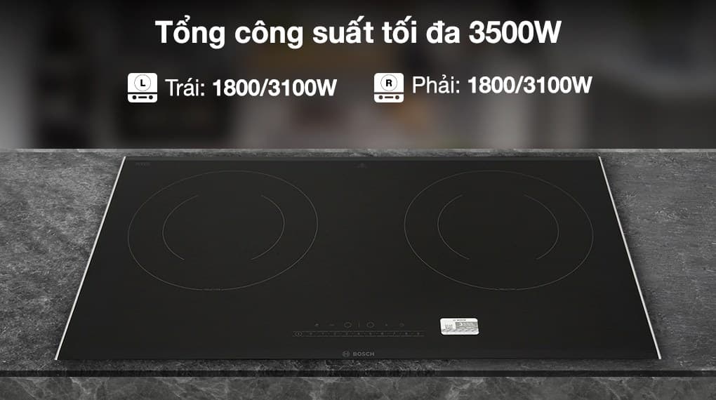 2 vùng nấu, công suất lớn 3500W đáp ứng mọi nhu cầu sử dụng 2 vùng nấu, công suất lớn 3500W đáp ứng mọi nhu cầu sử dụng