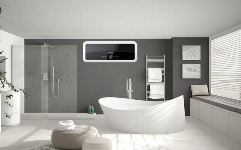 Hình ảnh bình nóng lạnh Ariston 20l ngang giúp nâng cao thẩm mỹ không gian phòng tắm Hình ảnh bình nóng lạnh Ariston 20l ngang giúp nâng cao thẩm mỹ không gian phòng tắm