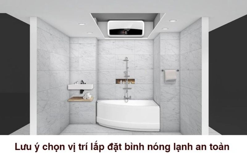 Chọn vị trí thông thoáng để lắp đặt bình nóng lạnh, giảm thiểu nguy cơ rò rỉ điện và nước Chọn vị trí thông thoáng để lắp đặt bình nóng lạnh, giảm thiểu nguy cơ rò rỉ điện và nước
