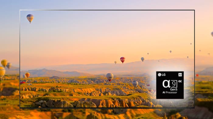 Bộ xử lý AI α9 Thế hệ 5 giúp tivi tự điều chỉnh chất lượng hình ảnh đạt chuẩn 4K