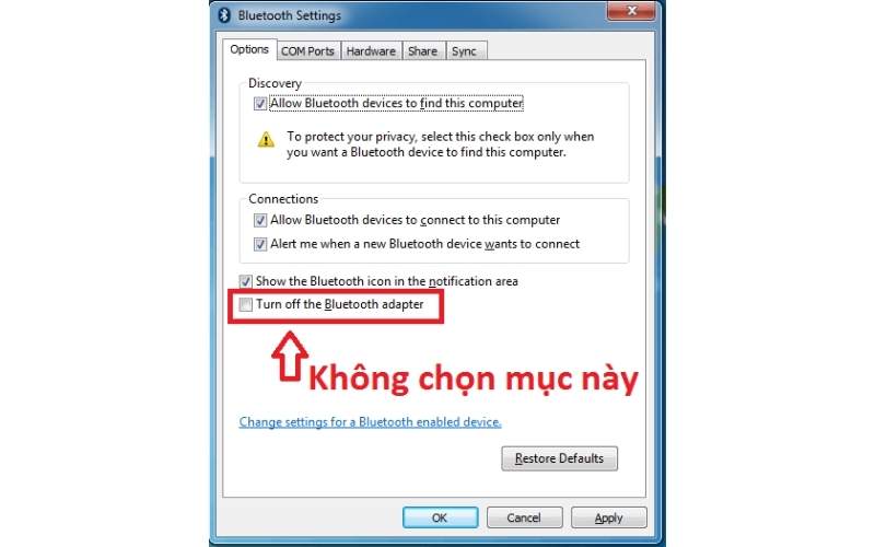 Biểu tượng Bluetooth sẽ hiển thị trên Taskbar, giúp bạn dễ dàng truy cập sau này.