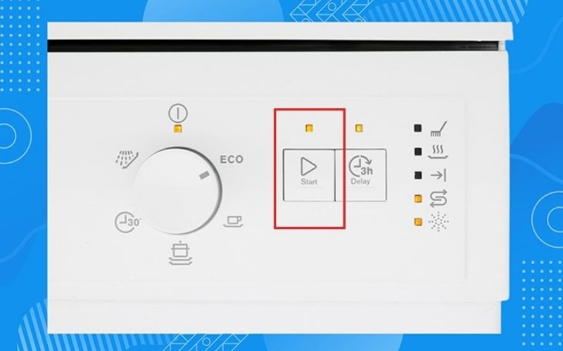 Nút Start để bắt đầu/kết thúc chu trình rửa bát Nút Start để bắt đầu/kết thúc chu trình rửa bát