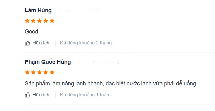 Đánh giá của khách hàng về Cây nước nóng lạnh Toshiba RWF-W1664TV(W1) 670W Đánh giá của khách hàng về Cây nước nóng lạnh Toshiba RWF-W1664TV(W1) 670W