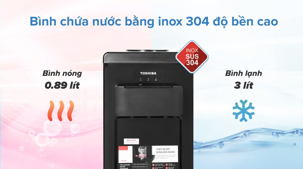 Dung tích bình chứa lớn, chất liệu Inox 304 an toàn cho bạn thoải mái sử dụng Dung tích bình chứa lớn, chất liệu Inox 304 an toàn cho bạn thoải mái sử dụng