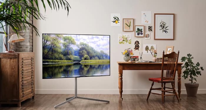 Chân đỡ nghệ thuật tinh tế Gallery Stand tăng thêm tính thẩm mỹ, biến ngôi nhà bạn thành phòng trưng bày hiện đại.