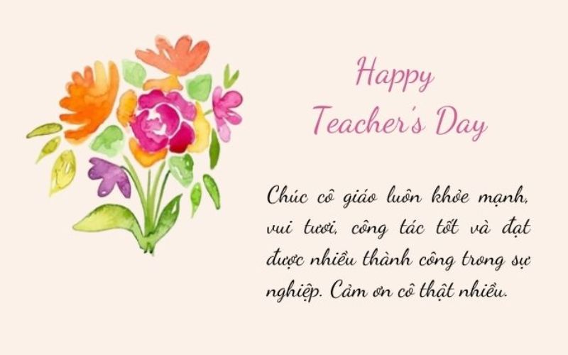 Lời chúc mừng 20/11 cô giáo mầm non của các bé