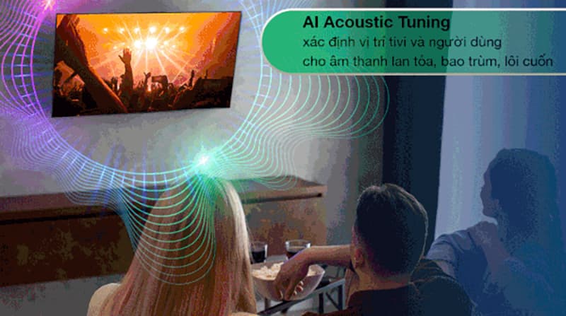 Công nghệ AI Acoustic Tuning là công nghệ điều chỉnh âm thanh theo diện tích căn phòng của bạn