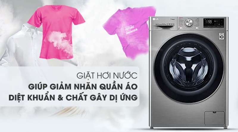 Công nghệ mới nhất trên máy giặt LG hiện nay - Công nghệ giặt hơi nước STEAM
