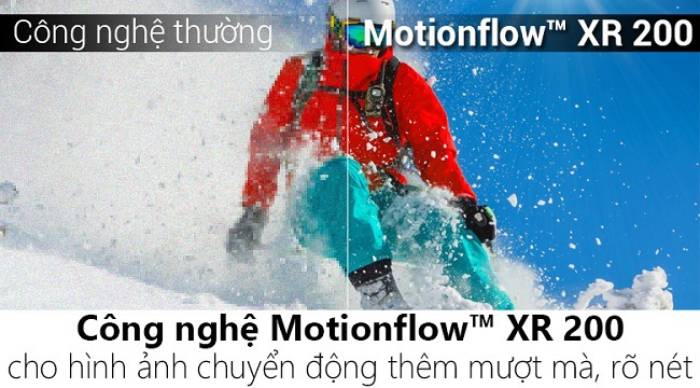 Không lo vỡ nét với các chuyển động nhanh nhờ công nghệ Motionflow XR 200 Hz của tivi