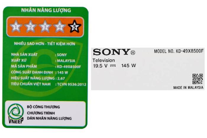 Công suất tiêu thụ của Tivi Sony 49 inch 