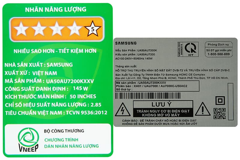 Cách xem công suất tiêu thụ điện trên tivi Samsung