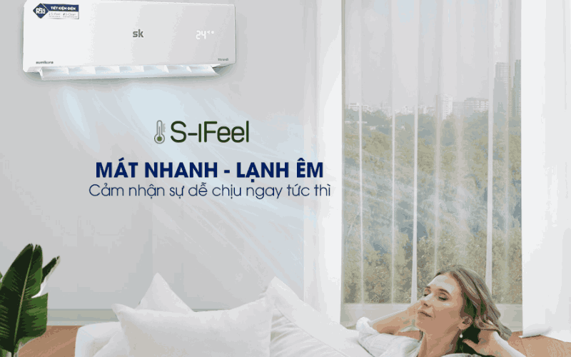Điều Hòa Sumikura APS/APO-092Morandi sở hữu công nghệ S-IFeel làm lạnh nhanh cực kỳ nổi bật. Điều Hòa Sumikura APS/APO-092Morandi sở hữu công nghệ S-IFeel làm lạnh nhanh cực kỳ nổi bật.