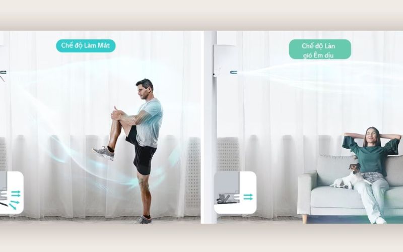  Chế độ làm mát thông thường và Soft Air làm mát thoải mái, êm ái hơn